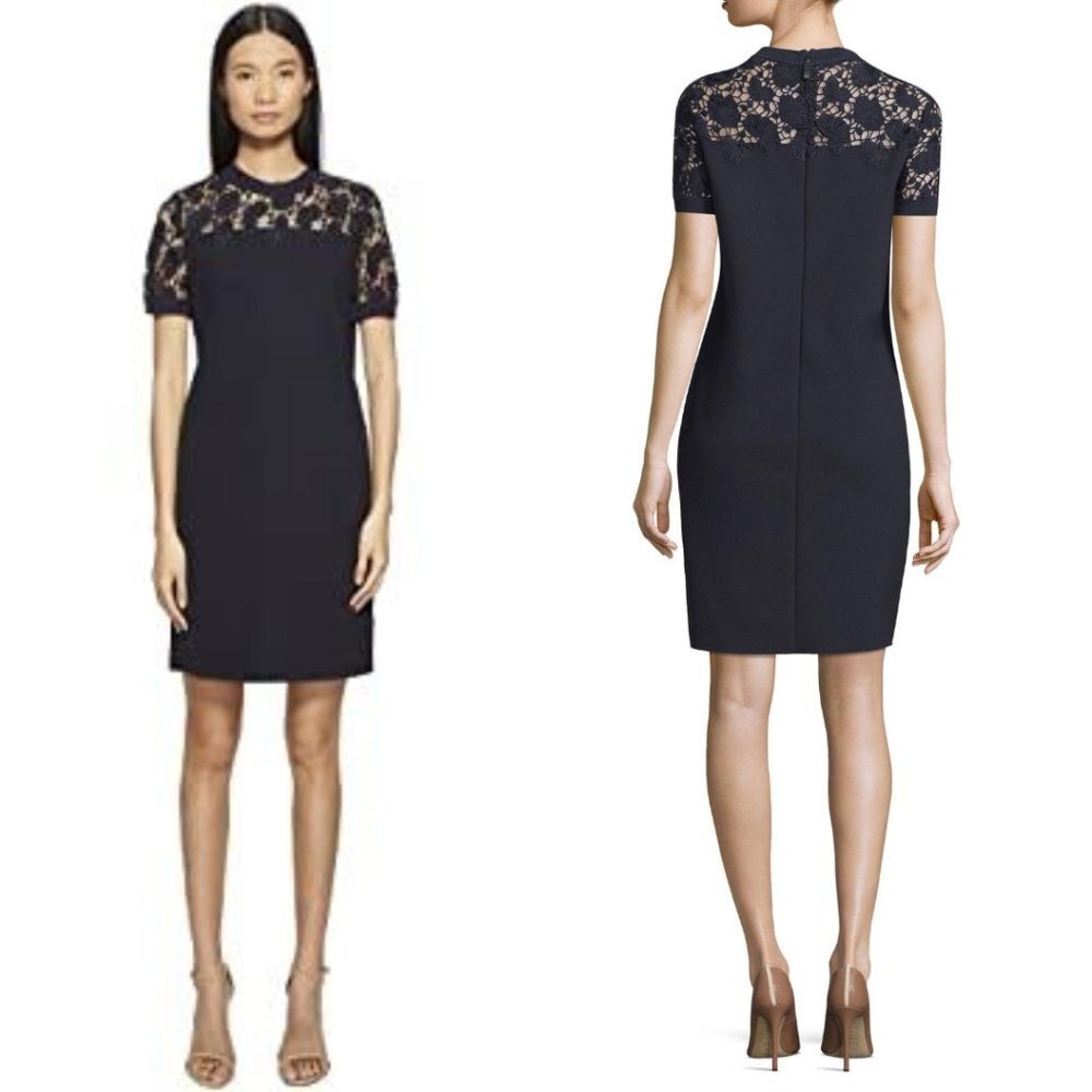 NWT Navy Escada Dencaje Lace Dress